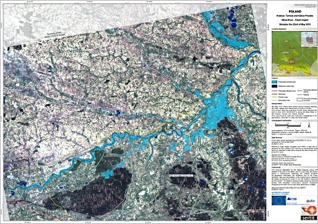 Kolejne zdjęcia satelitarne zalanych rejonów Polski