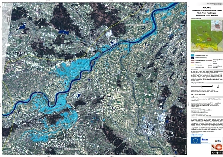 Kolejne zdjęcia satelitarne zalanych rejonów Polski
