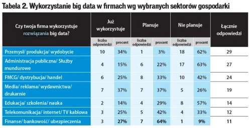 Wielkie dane w polskich organizacjach