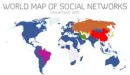 Mapa świata - serwisy społecznościowe