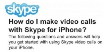 <p>Wkrótce sesje Skype/wideo na smartfonach iPhone</p>