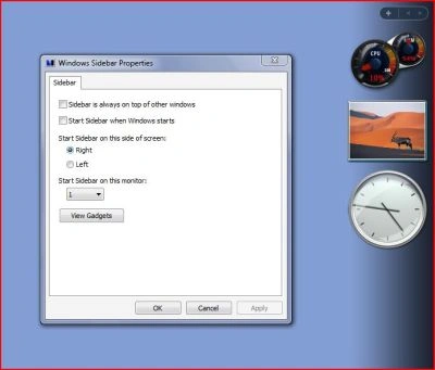 Jak zmusić Windows Sidebar do uruchamiania przy starcie systemu?