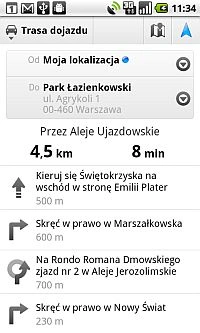 <p>Nawigacja głosowa w Mapach Google dostępna już w Polsce</p>