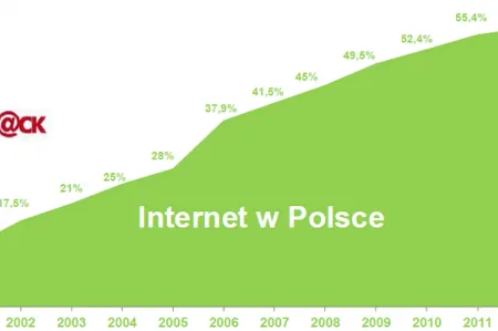 Aż 62,7% Polaków korzysta z internetu. Nowy rekord