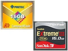 Pretec i SanDisk: 16 GB na kartach CF 