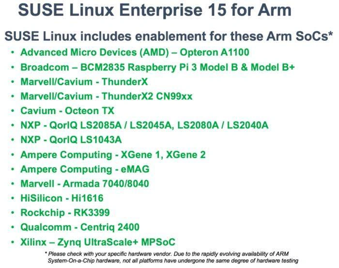 <p>Pierwsze oficjalne wydanie systemu SLES dla komputerów ARM</p>