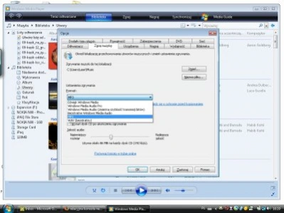 <p>Windows Media Player 11 - jak skompresować audio do innych formatów (MP3, bezstratne WMA)?</p>