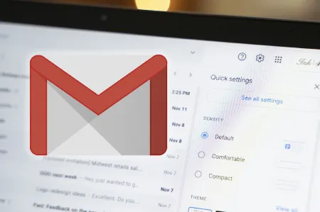Gmail wspiera nowe, podręczne menu Ustawienia