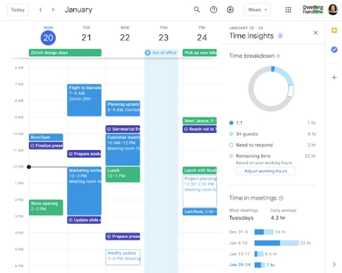 Kalendarz Google zapewni jeszcze lepszy wgląd w twój dzień pracy
