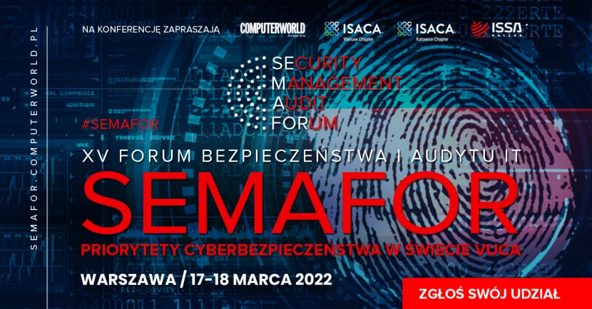 Zbliża się konferencja SEMAFOR - XV Forum Bezpieczeństwa i Audytu IT