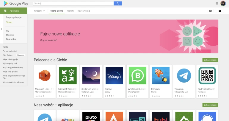 <p>Google Play - oficjalny sklep z aplikacjami na Androida</p>