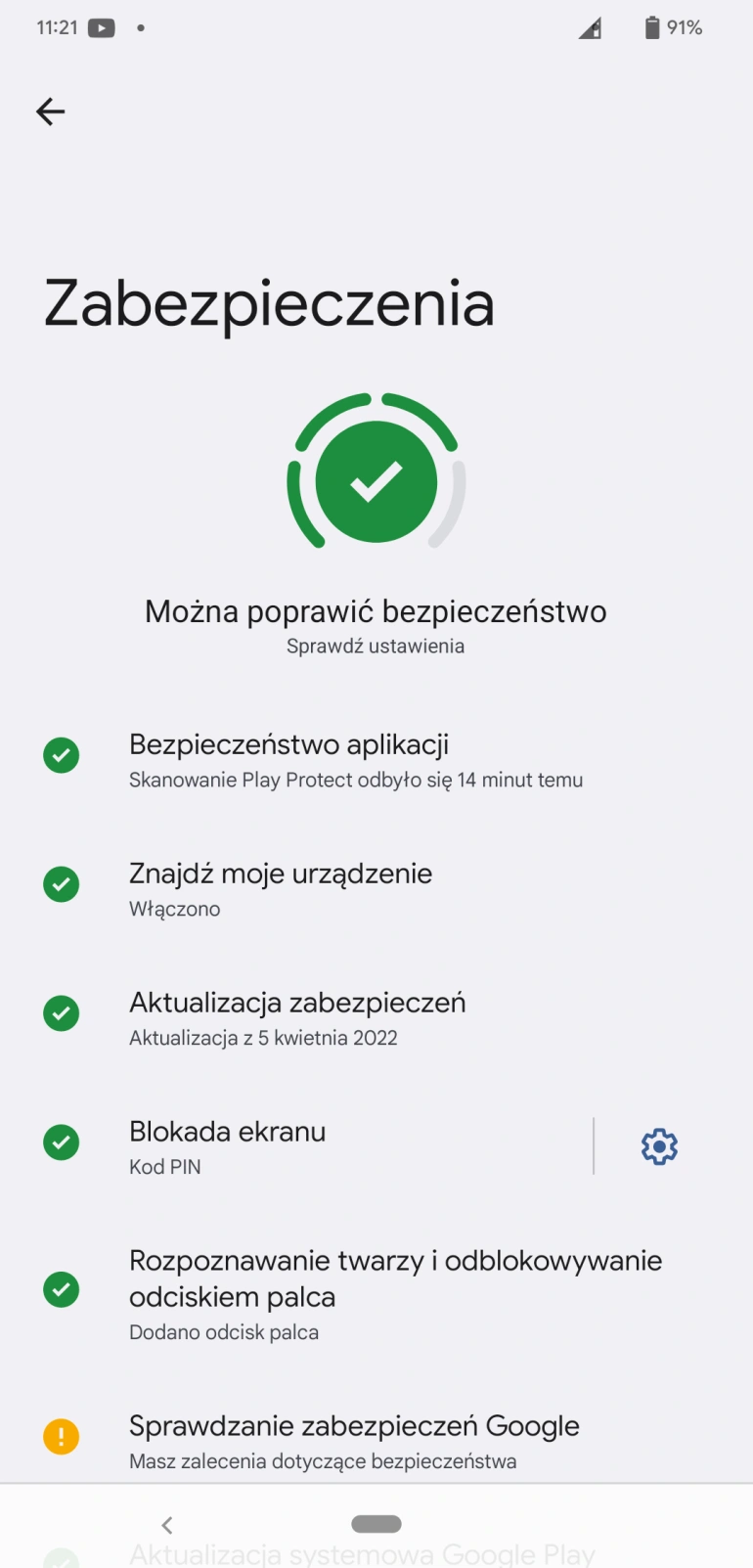 <p>Pulpit zabezpieczeń w Androidzie 12</p>

<p>fot. Daniel Olszewski / Computerworld.pl</p>