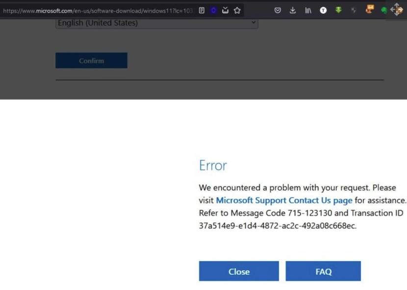 Microsoft blokuje dostęp do ISO w Rosji / Fot. campuscodi, Twitter
