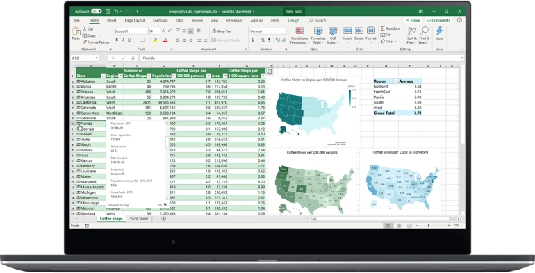 <p>Desktopowa wersja Microsoft Excel</p>

<p>Źródło: microsoft.com</p>
