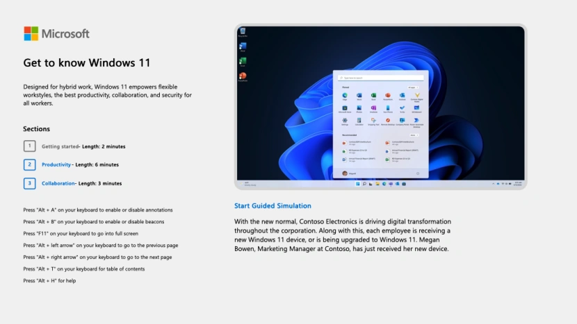 Jedna z symulacji promujących Windows 11
Źródło: microsoft.com