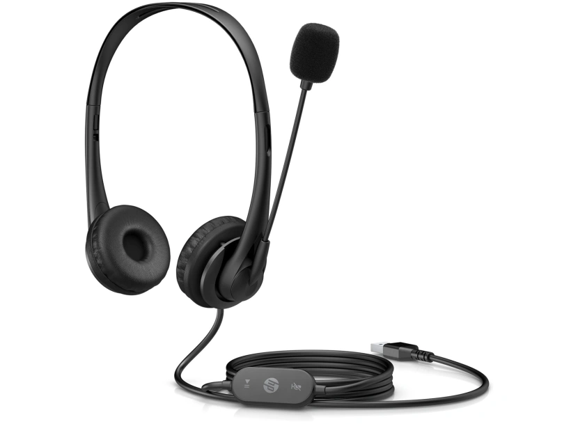 Słuchawki nauszne z dodatkowym pilotem i łącznością za pomocą USB
Źródło: hp.com