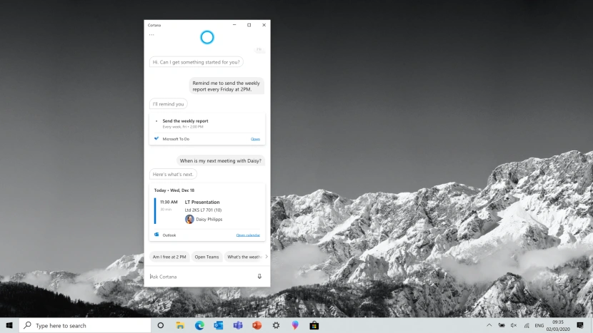 Microsoft Cortana przechodzi na emeryturę
Źródło: microsoft.com
