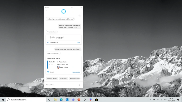 <p>Microsoft Cortana przechodzi na emeryturę</p>

<p>Źródło: microsoft.com</p>