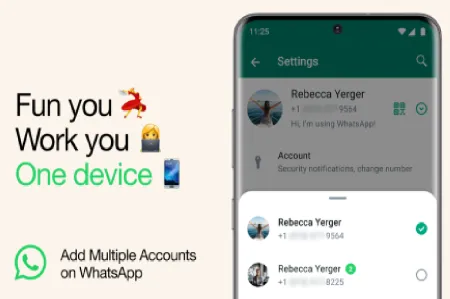 Nowa funkcja WhatsApp, która pozwala użytkownikom usługi logować się jednocześnie na dwa różne konta